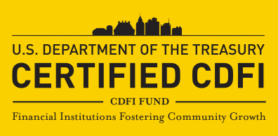 Banner U.S. Department of the treasury Certified CDFI CDFI Fund Financial Institutions Fostering Community Growth
