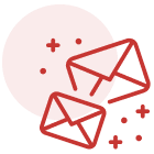 Icon illustration of an envelope